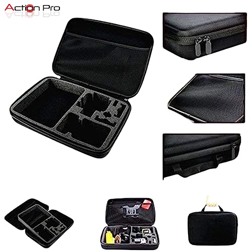 Image of Action Pro Large Size Carrying Case Compatible with GoPro Hero 13 12 11 10 9 8 7 6 5 4 3+ 3 SJCAM YI Noise Play DJI OSMO and Other Action Cameras