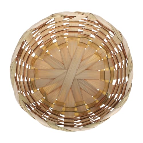 GANAZONO Hand Woven Basket Tray Versatile Fruit and Vegetable Storage Organizer for Kitchen Home Decor Rustic Bread Holder and Photography Props