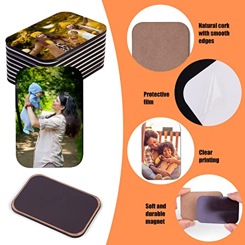 OOTSR 10 Pcs Sublimation Blank Fridge Magnets, DIY Decorative Round Magnets for Whiteboard Office Calendar Kitchen Home Decor - Image 3