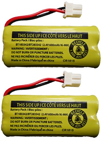 JustGreatDealz Battery BT183342 / BT283342 for Vtech ATT Cordless Telephones CS6114 CS6419 CS6719 EL52300 CL80111 (2-Pack)