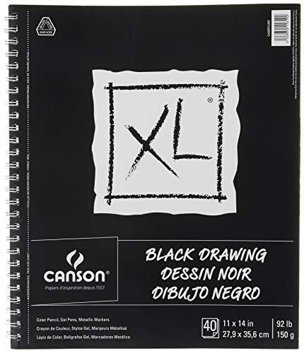 Canson XL Black Drawing Zeichenblock 11x14