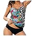 OUMSHBI Kostium kąpielowy damski, wyszczuplający brzuch, kaszerowany, kolorowy, wyszczuplający brzuch, damski kostium kąpielowy, z koszykiem, modelujący szorty plażowe, czarny, XXL