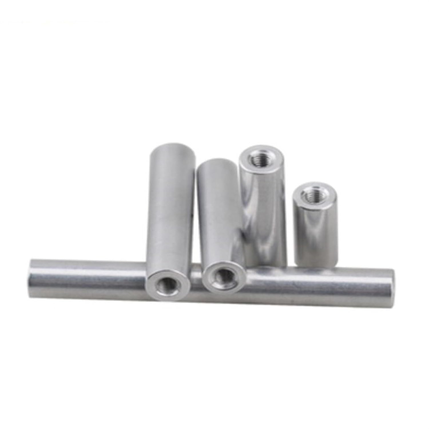 Threaded Backlash M2 M2.5 M3 M4 M5 M6 M8 M10 Inner Thread Screw Aluminum Rod 65mm 70mm 80mm 100mm Aluminum Spacer Round Standoff Rods Screw trapezoidal (Color : 90MM, Size : M6 2PCS)