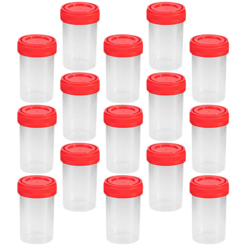 SOLUSTRE Contenedores De Plástico 25 Uds Taza De Muestreo Taza De Orina Recipientes De Plástico Tazas De Recolección De Muestras De Orina Taza De Medición Contenedor De Orina
