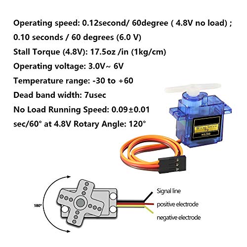 Aceirmc Sg90 Servo Motor Micro Servo 9G Servo Motor For Rc Robot Arm Helicopter Airplane Remote Control (5Pcs) #TOP5