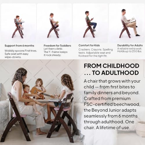Image of Abiie Beyond Junior Convertible Wooden High Chair with Removable Tray