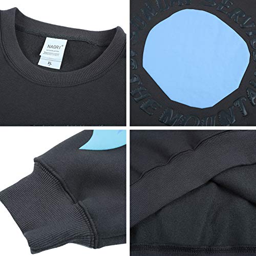 NAGRI Men's Fleece Crewneck Sweatshirt Holy Kanye Sweatshirt Long Sleeve Pullover Sweatshirt Hoodie 6