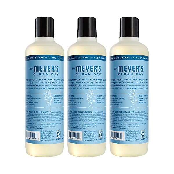 MRS-MEYERS-CLEAN-DAY-Moisturizing-Body-Wash-for-Women-and-Men-Cruelty-Free-and-Biodegradable-Shower-Gel-Made-with-Essential-Oils-Rain-Water-Scent-16-oz-Bottle-Pack-of-3 Mrs. Meyer's Moisturizing Body Wash for Women and Men, Biodegradable Shower Gel Formula Made with Essential Oils, Rain Water, 16 oz Bottle, Pack of 3
