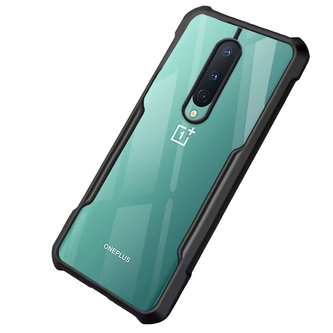 Fashionury Shockproof Crystal Clear OnePlus 8 Back Cover Case | 360 Degree Protection | Protective Design | Transparent Back Cover Case for OnePlus 8 (Black Bumper) (B0B1N328FM) Amazon Price History, Amazon Price Tracker