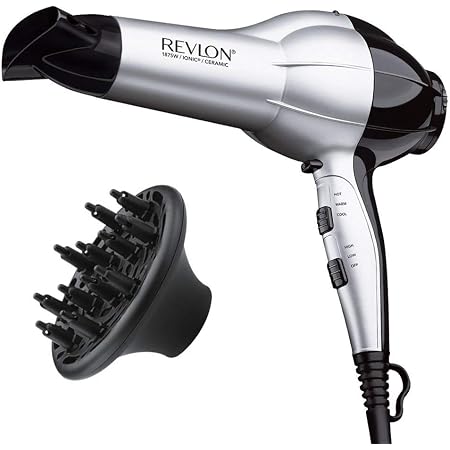 Amazon.com: Secador de pelo Revlon con difusor 1875 W : Belleza y Cuidado  Personal
