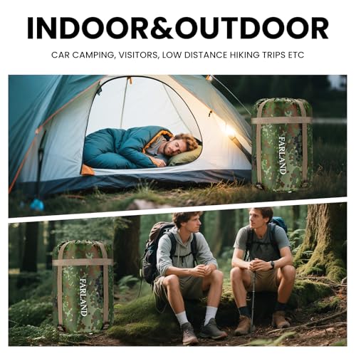 FARLAND Sleeping Bags for Adults Teens Kids with Compression Sack Portable and Lightweight for 3-4 Season Camping, Hiking,Waterproof, Backpacking and Outdoors