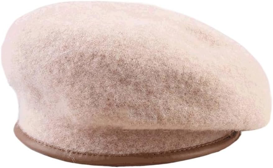 HBJWOV Women Berets Warm Winter Hat Retro Plain Beret Solid Color Matched Autumn Caps