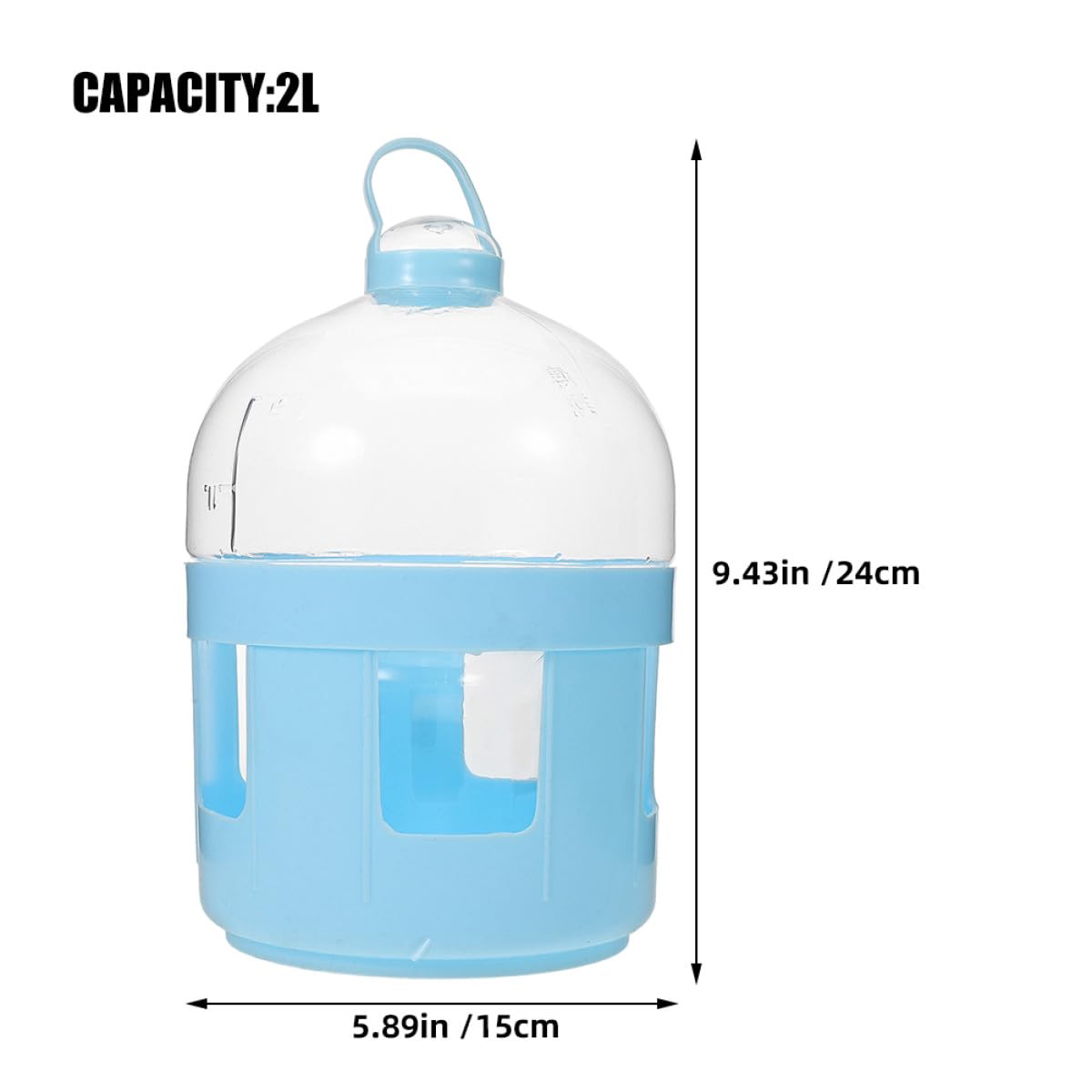 Toyvian Comedero y Bebedero para Palomas 2 Piezas Dispensador de Agua Transparente para Jaulas de Aves Mensajeras y Competición Diseño Conveniente