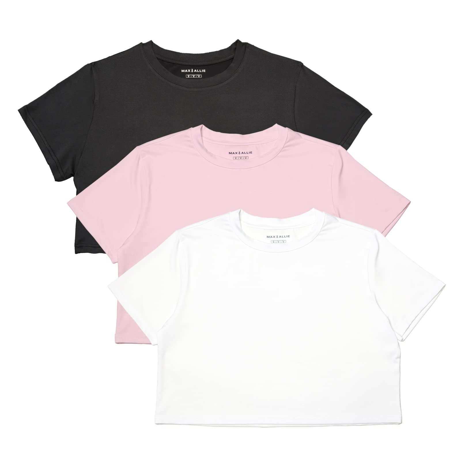 MAX ALLIE Women's Ultra Soft T Shirt Crew Neck Tees Casual Loose Fit Basic Lightweight