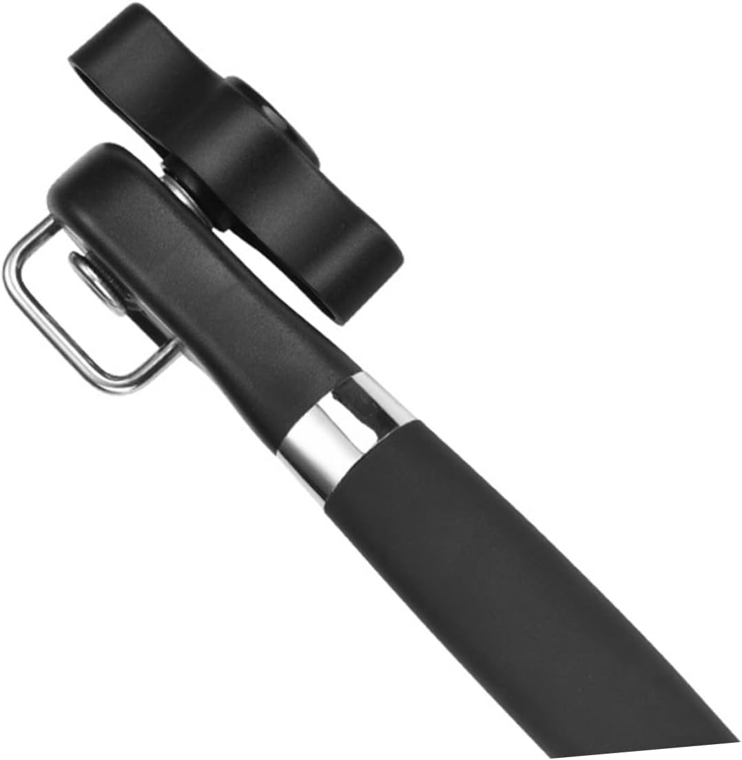 Unomor Stainless Steel Can Opener Safe Grips Professional Bottle Opener for Kitchen Use Easy for All Ages for Home Travel and Outdoor Activities Black