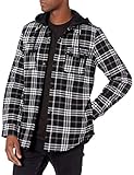 Bolsillos en el pecho Volcom Chaqueta de franela de nieve aislada para hombre - negro - Small