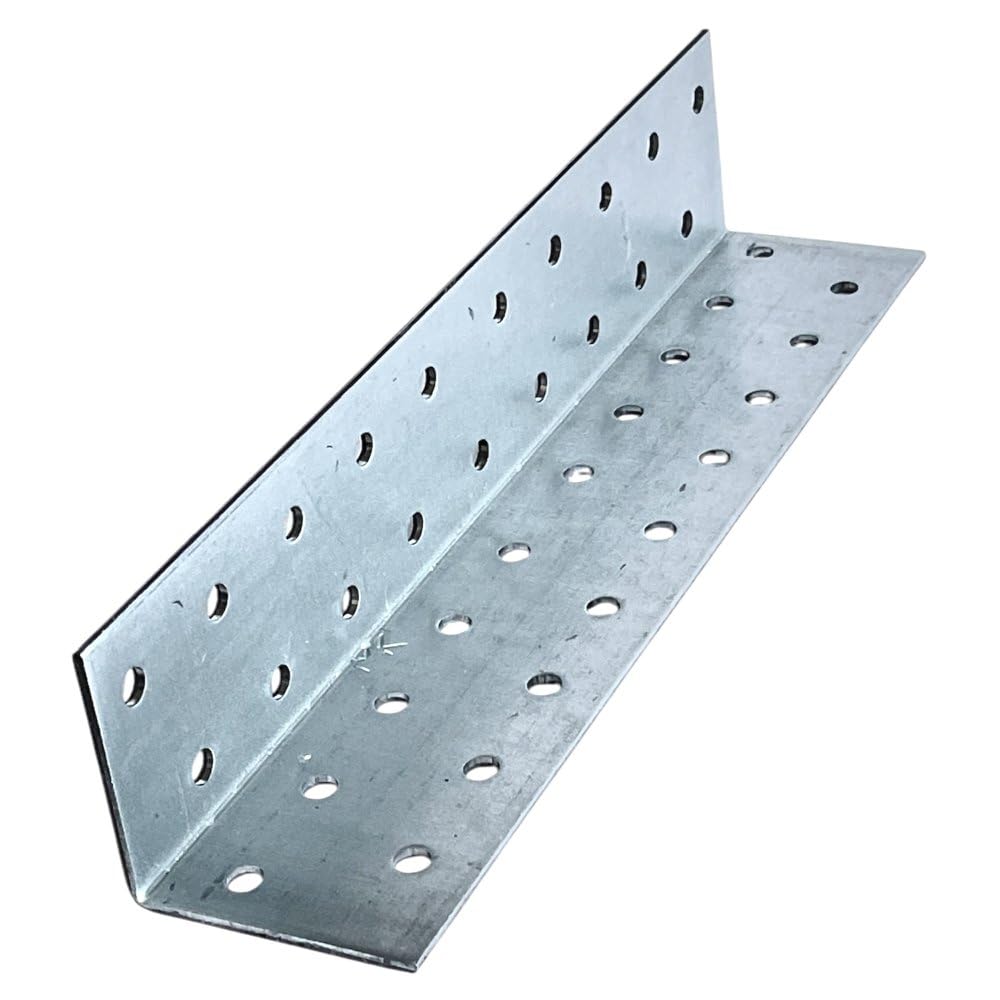 Conector angular de 2 mm, ángulo de montaje – 20 unidades de conectores de madera en ángulo de metal 40 x 40 x 200 mm – Conector de viga pequeño – Ángulo de montaje ángulo de construcción