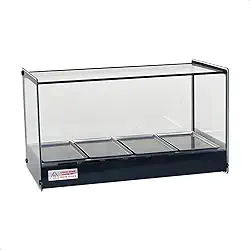 ESTUFA EVR VITRINE DE SALGADOS 4 BANDEJAS PERFIL PRETO 127V