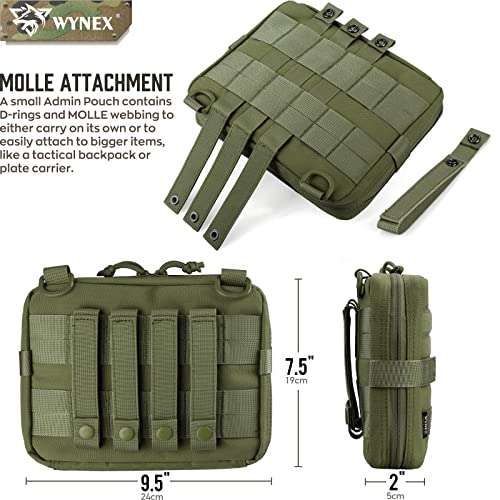 Wynex Tactical Admin Molle Pouch, Medical Edc Emt Utility Bag Shell Design Attachment Pouches 1000D Nylon Hiking Belt Bags Waterproof #TOP4