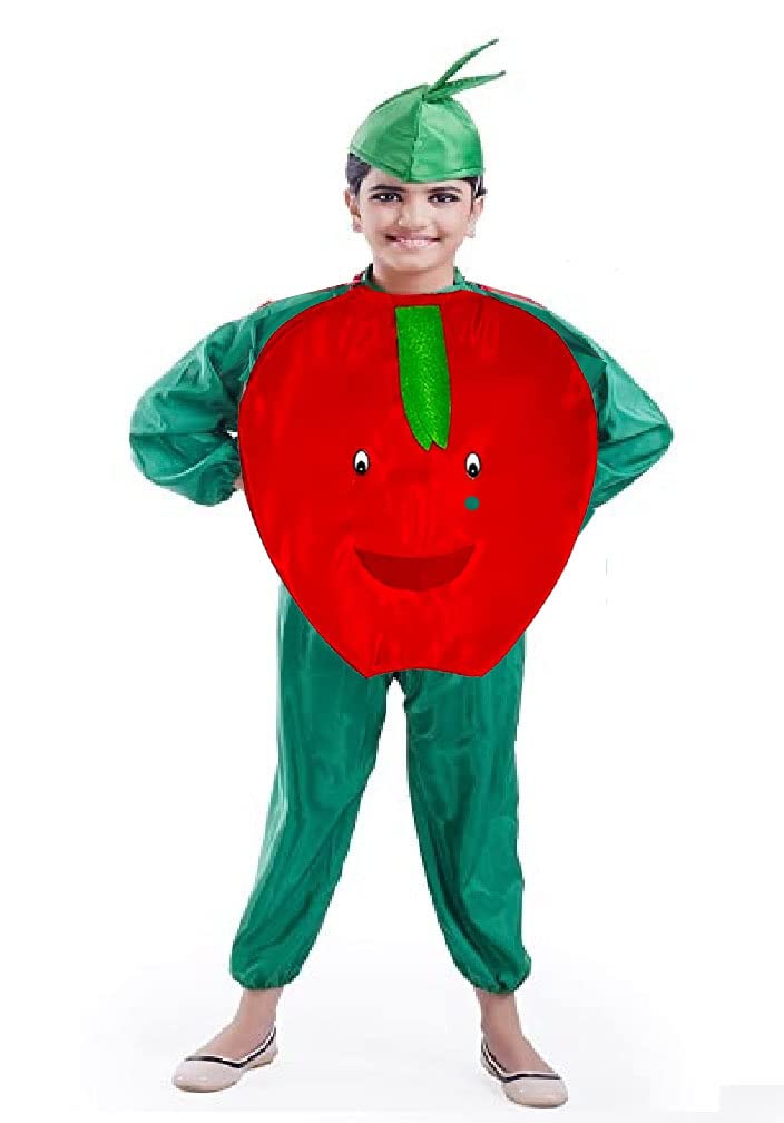 Urika Fruits and vegetable fancy Dress costume for Kids Costume Wear cutout with Jumpsuit (A-pple 6-8Years Red) (B0D817FF39) Amazon Price History, Amazon Price Tracker