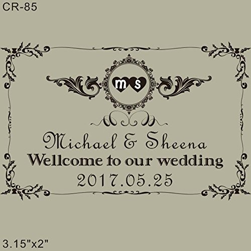 Buy Generic Custom Flower Vine Stamps 3.15"x2" DIY Wedding Decoration