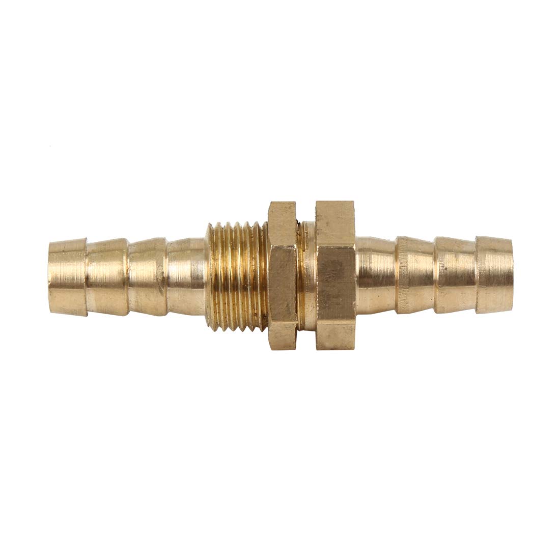X AUTOHAUX 5Pcs Conector de Montaje de Púas para Manguera de Latón de 8mm para Tubo de Combustible Agua Y Aire