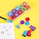 OSDUE 10 Stück Stempelset Tiere, Kinder Briefmarken, Stempelset Tiere, Selbstfärbend für Kinder, Niedliche Spielzeugstempel aus Plastik, für Spiel, Spaß, Hobby und mehr(Wilde Tiere)