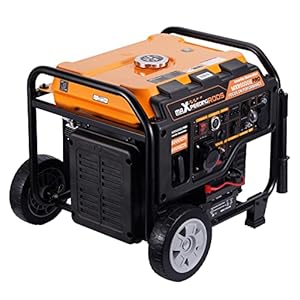 maXpeedingrods 5500W Inverter Stromgenerator, Benzin 4 Takt Motor mit ATS-Schnittstelle, for hausversorgung Garage Werkstatt Baustelle, 2x 230V 1x DC 12V 2x USB Steckdose, LED-Anzeige