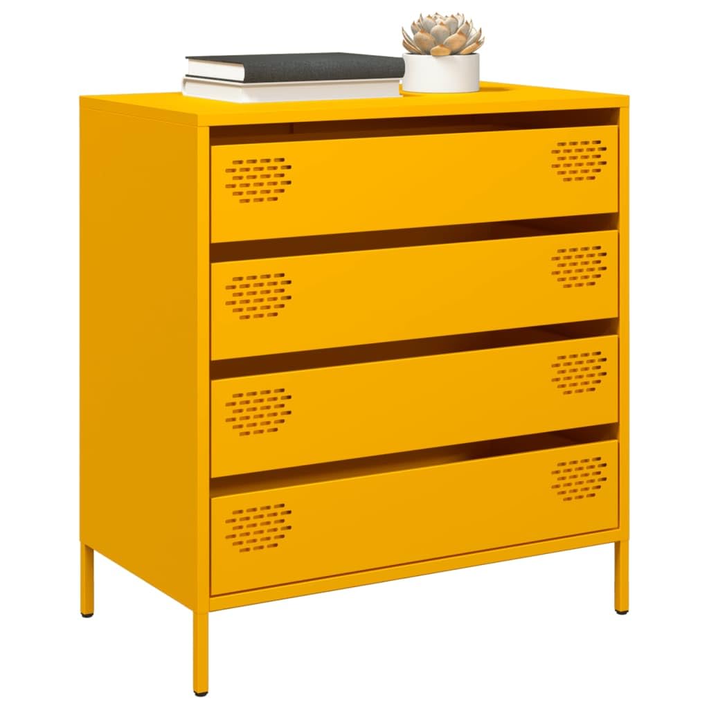 Générique Buffet Jaune Moutarde 68x39x73,5 cm Acier laminé à Froid,Buffets & bahuts,851289