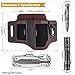 VIPERADE PL3 Multitool Sheath, Leather Sheath with DIY Patch Area, EDC Pocket Organizer for Men, Leatherman Sheath Flashlight Holder with Pen Holder, EDC Belt Organizer with Key Holder (A-Dark Brown)