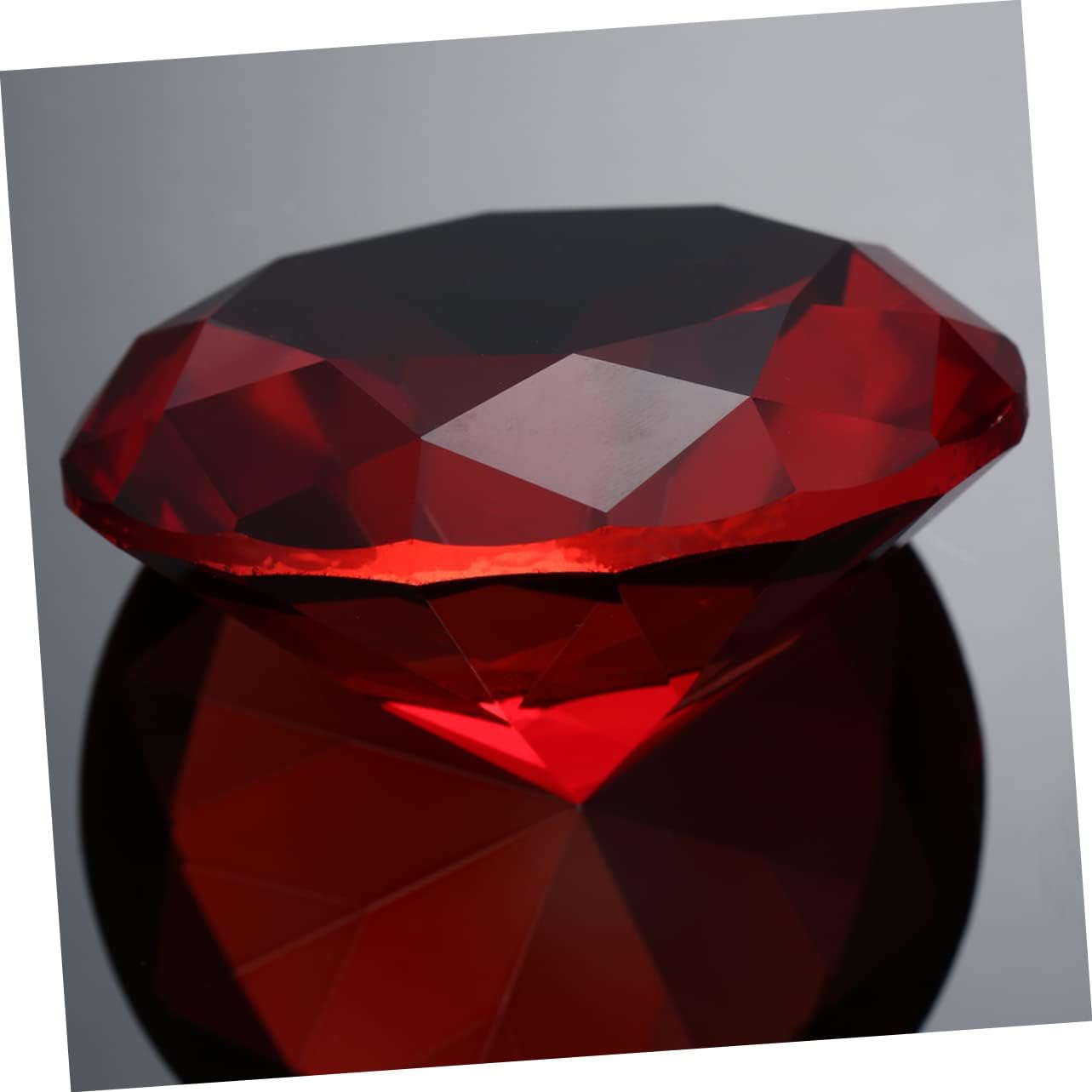 YARNOW Red Artificial Glass Diamond Ornament for Wedding and Home Decor Decorative Fake Diamond for Bridal Shower and Party Centerpieces