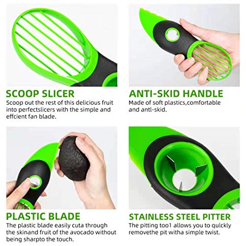Avocado Cutter 3 in 1 avocado slicer Avocado Peeler Fruit Peeler Kitchen tools avocado cutter avocados slicer mango slicer guacamole avocado tool