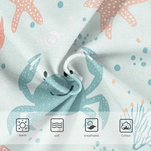 ZZKKO Cute Cartoon Crabs Starfish Girls Underwear Toddler Panties for Girls Comfort Brief Size 2-8T 5