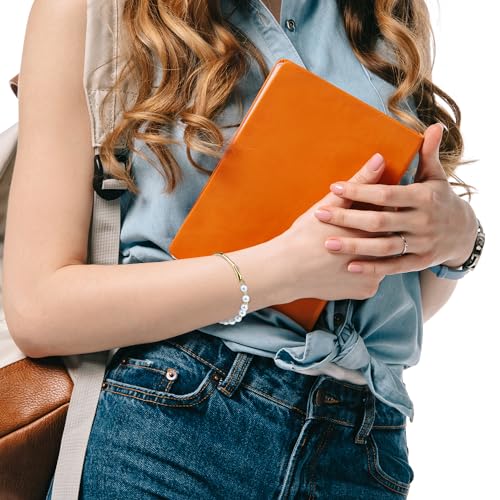 Pearl Link Bracelet,18k Gold Delicate Plated Pearl Bracelet - Graduation|Birthday Gift for Women and Girls - Image 4