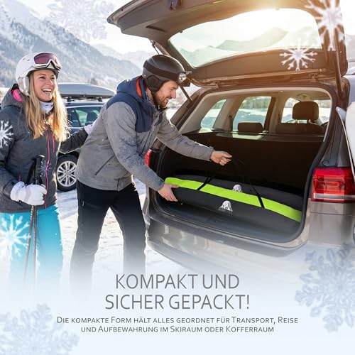 Sac de ski étanche 180 cm noir vert housse protection Rawstyle