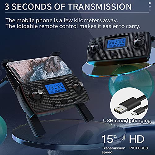 Ficha técnica Drone con cámara 4K HD para adultos, dron plegable para principiantes, quadcopter FPV RC, gimbal anti-vibración de tres ejes, incluye estuche de transporte y 3 baterías - Fernando Cortés