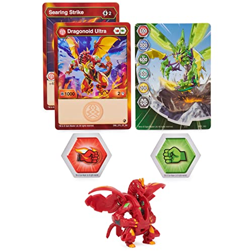 Image of Bakugan Ultra, Dragonoid, 3-inch Tall Geogan Rising Collectible Action Figure and Trading Card