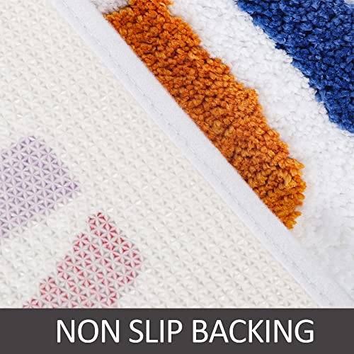 Boveu Kids Bath Mats For Bathroom, 20'' X 32'' Non Slip Absorbent Washable Colorful Bath Rug For Tub Shower, Brush Your Teeth #TOP4