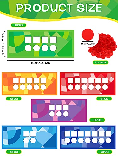 136 Pieces Sound Box Mats And Chips Set 36 Pieces Dry Erase Mats And 100 Pieces Chips, Phonemic Awareness Reading Games Supplies For Teacher Classroom Reading Writing Materials (136 Pieces) #TOP2