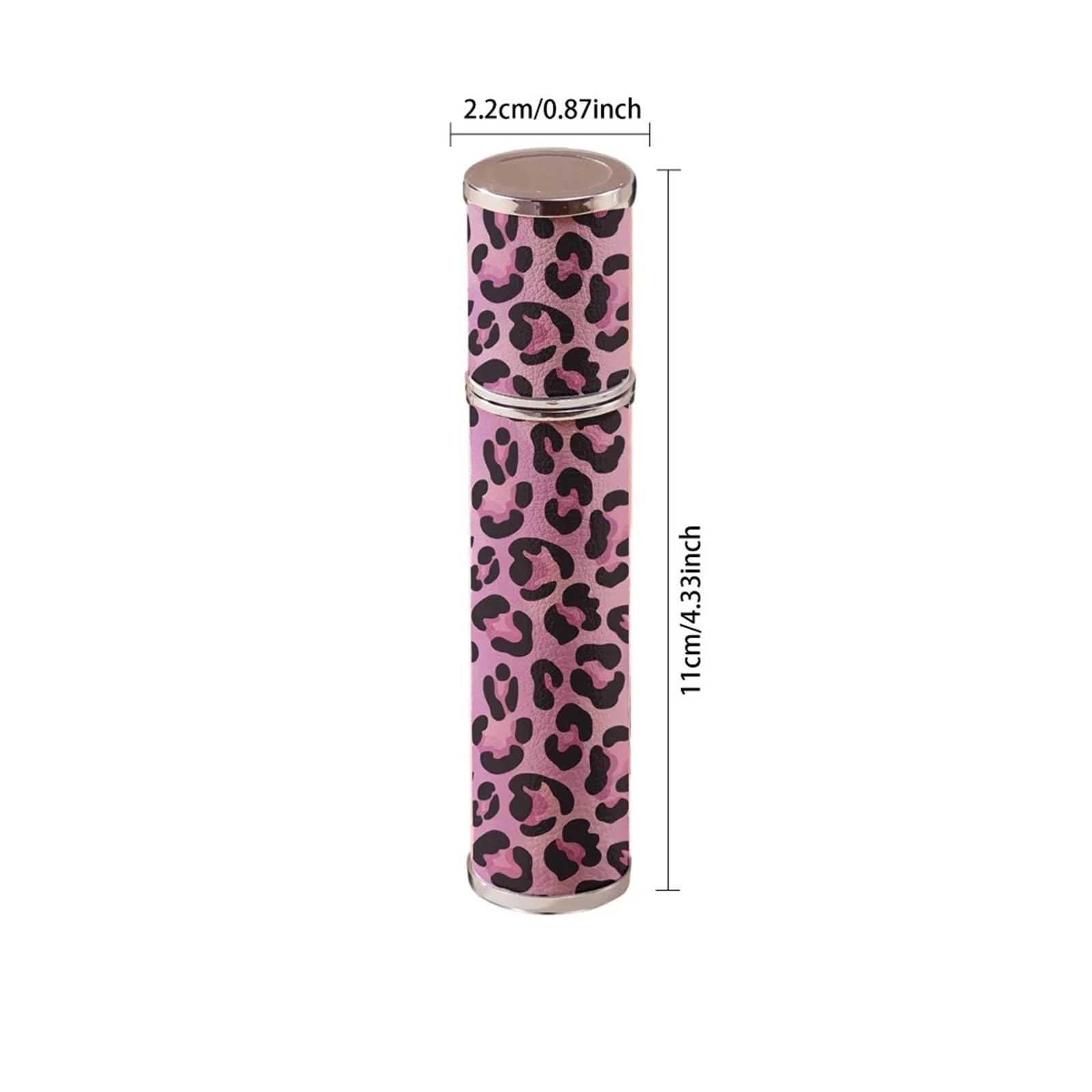 Flacone di profumo in pelle Atomizzatore di profumo in pelle con stampa leopardata da 10 ml