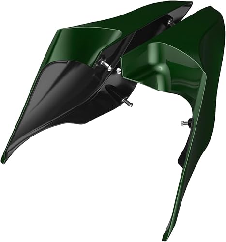 Miniatura 520 de Advanblack Barracuda - Cubiertas laterales estiradas plateadas (brillantes), paneles extendidos para Harley Touring Street Glide Road Glide Electra
