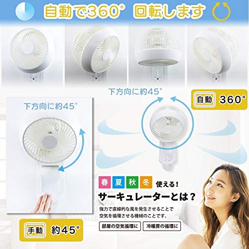 Amazon.co.jp: オーム電機 壁掛式サーキュレーター リモコン付 FF