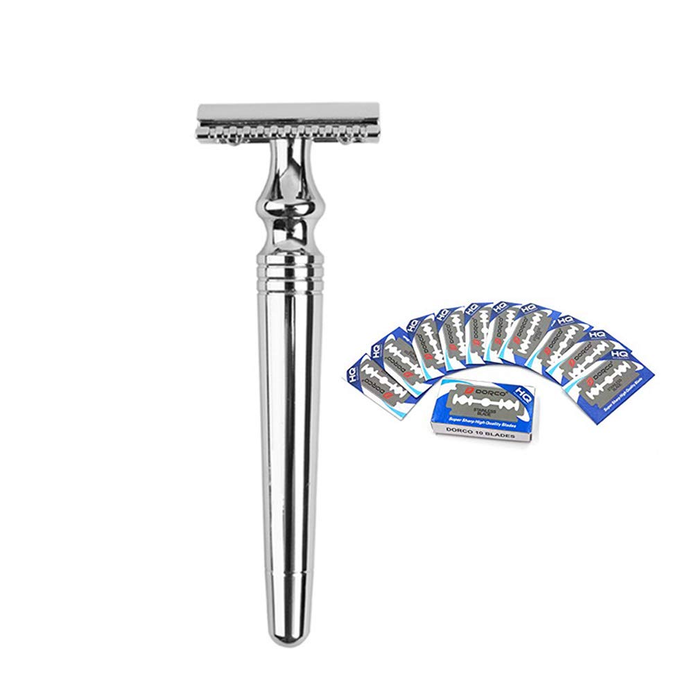 Classic Double Edge Safety Razor Long Handle Men’s Manual