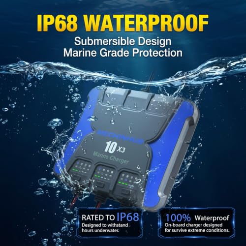 Image of 3 Bank (10A /Bank) Marine Battery Charger-12V 30A OnBoard Charger