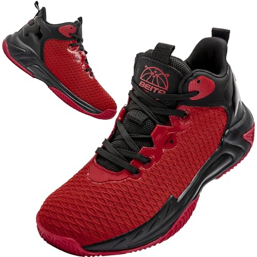 Image of Beita Basketball Shoes for Men High Upper Sneakers Breathable Sports Shoes Anti Slip