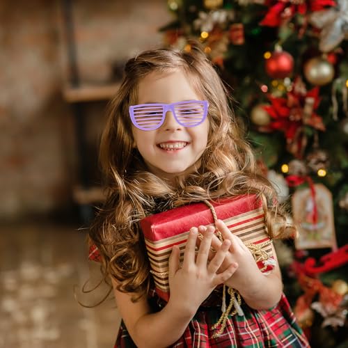 USHOBE Travel Accessories 24pcs Christmas Shutter Shades Glasses Sunglasses Eyewear Retro Rock Star Disco Dress- Up Party for Kids& Adults Christmas Gifts - Image 3