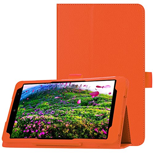 au Qua tab QZ8 KYT32 ケース スタンド機能付きケース 二つ折 カバー 薄型 軽量型 スタンド機能 PUレザーケース