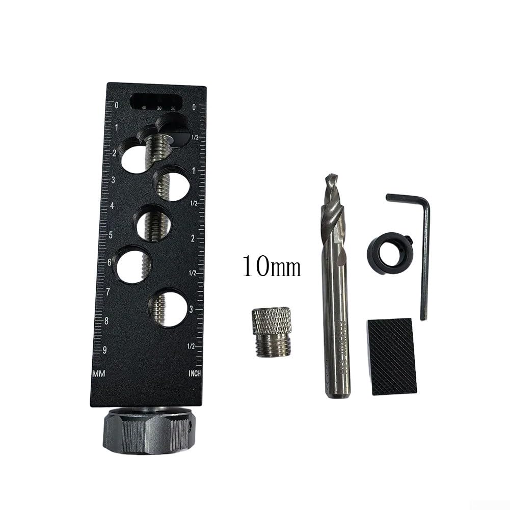 Gabarit de perçage profilé en aluminium avec manchons de perçage de 10 mm et 8 mm pour profils de série 20/30/40, localisateur de guide de trou en métal et perforateur de fixation (A)