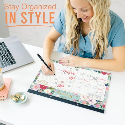 Image of Hadley Designs Large Teacher Desk Calendar 2026-2027 - Desktop Calendar 2026, 18-Month Academic Desk Calendars for School, Home & Office, Cute Classroom Must Haves, Back to School Teacher Gifts