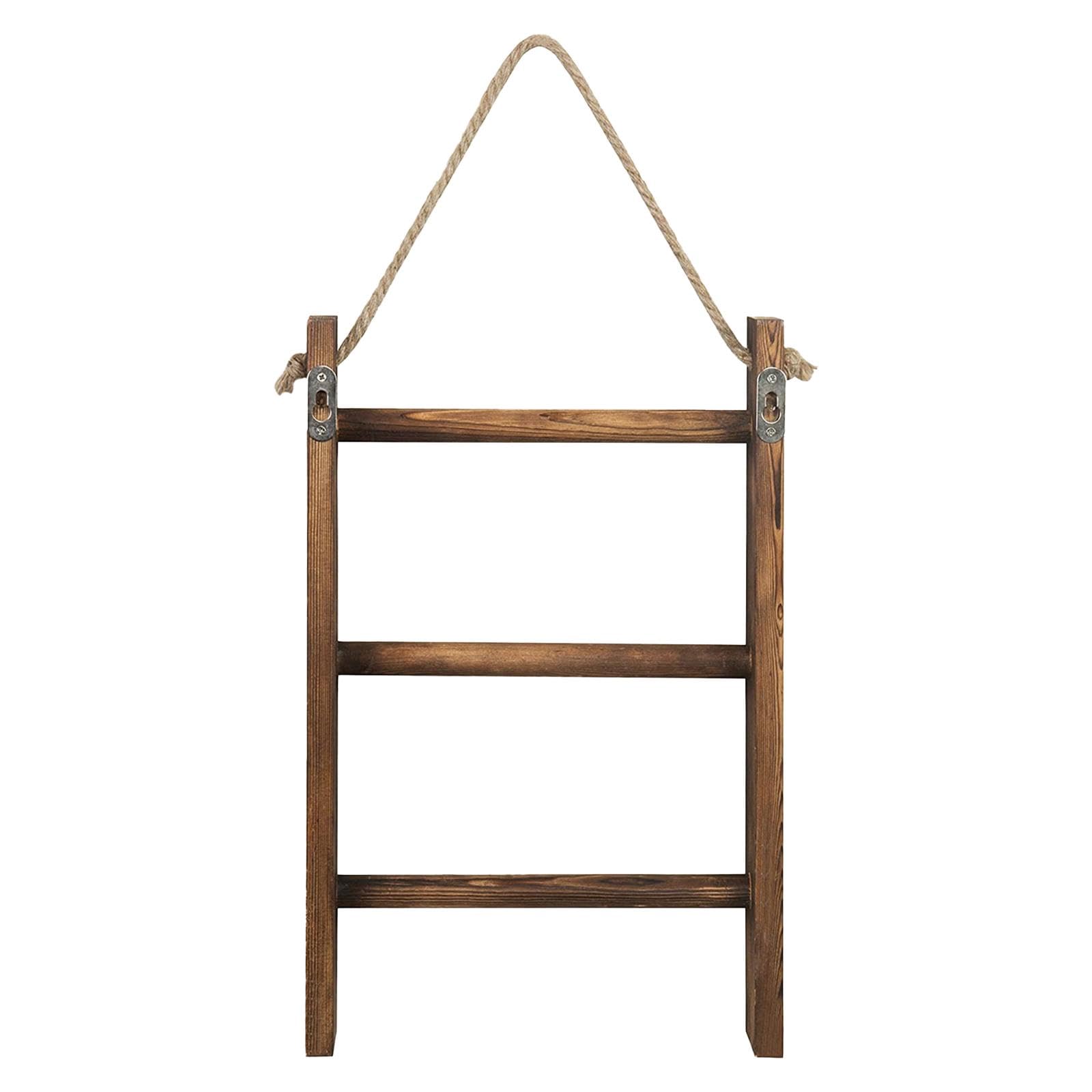 Porte-serviettes pour salon et salle de bain en bois véritable